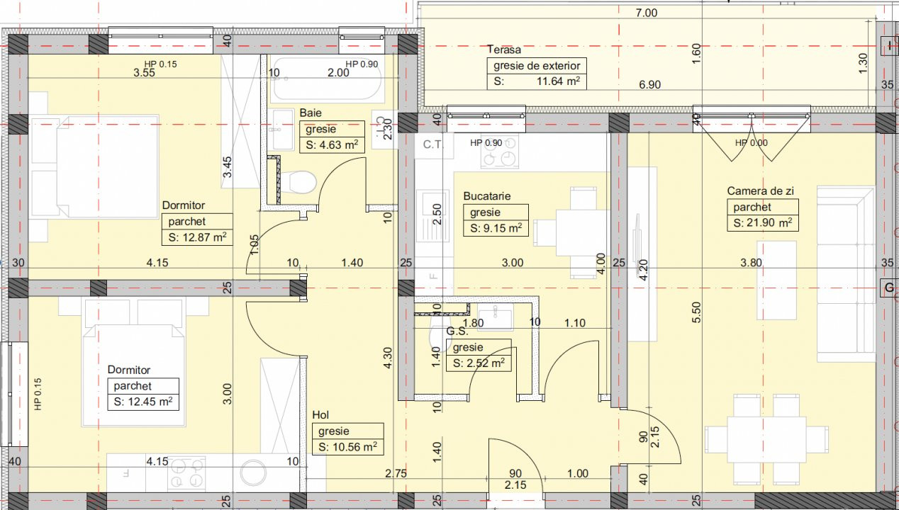 Apartament cu 3 camere, 2 bai, Lift, Cartier Planete - Giroc - ID V2770 4, foxfort.ro