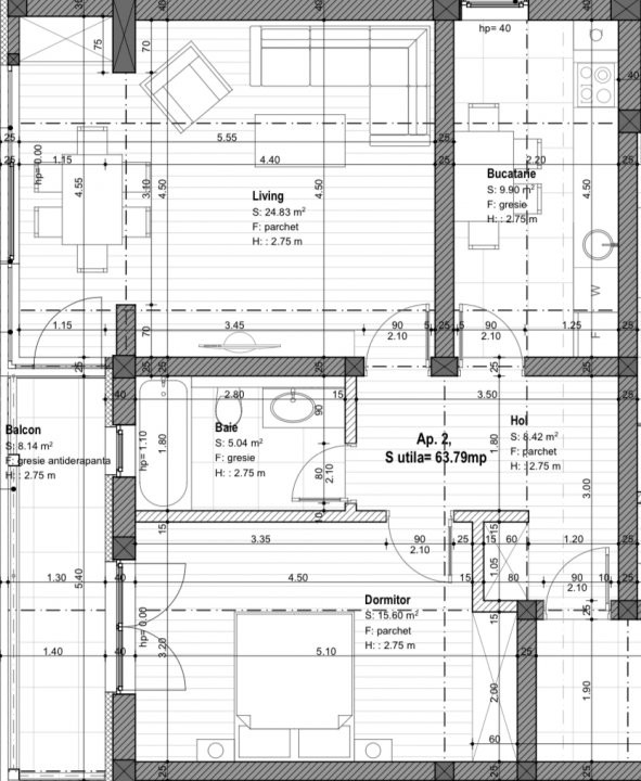 Apartament cu 2 camere in 64MP in Giroc, Cartier Planete - ID V2783 4, foxfort.ro