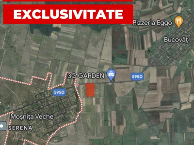 Teren 15100 mp la iesire din Mosnita Veche, zona Exterior Est - ID V5277