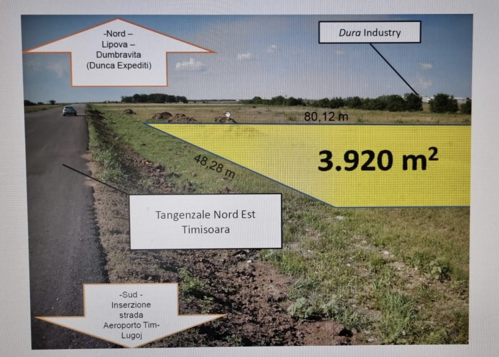 Teren Aeroport 3920 mp cu front stradal la centura de 48,28 ml - ID V5339 1, foxfort.ro