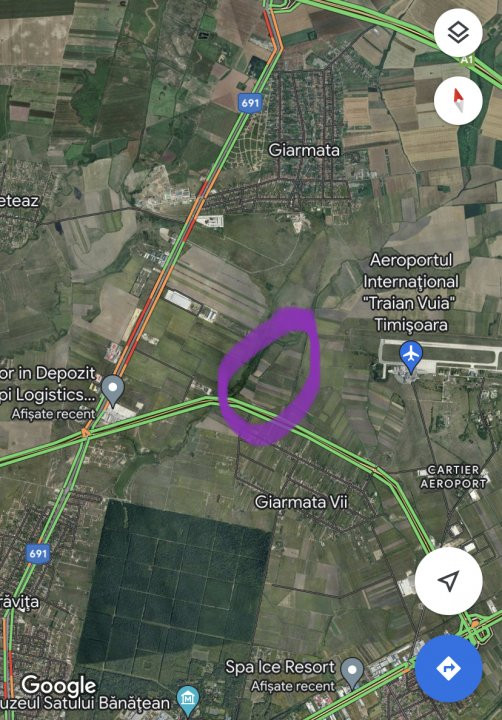 57 Hectare Teren centura cu front 485 ml pretabil parc logistic - V5480 1, foxfort.ro