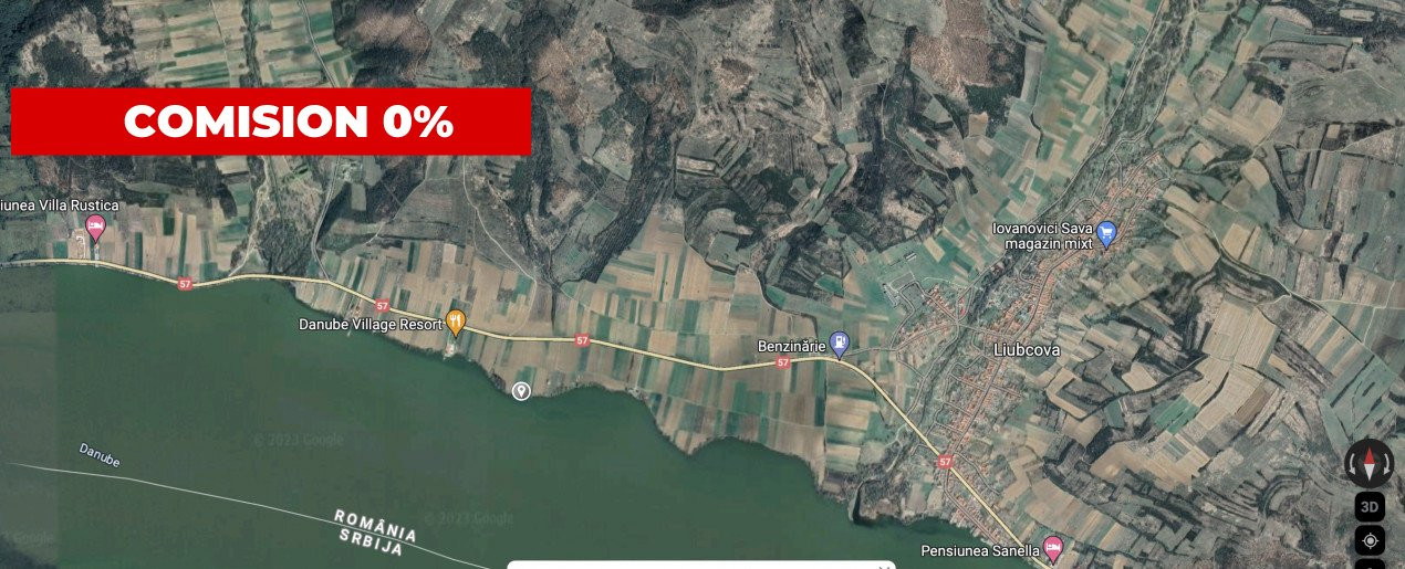 COMISION 0% Teren intravilan 1000mp cu iesire la Dunare in Liubcova - ID V5496 1, foxfort.ro