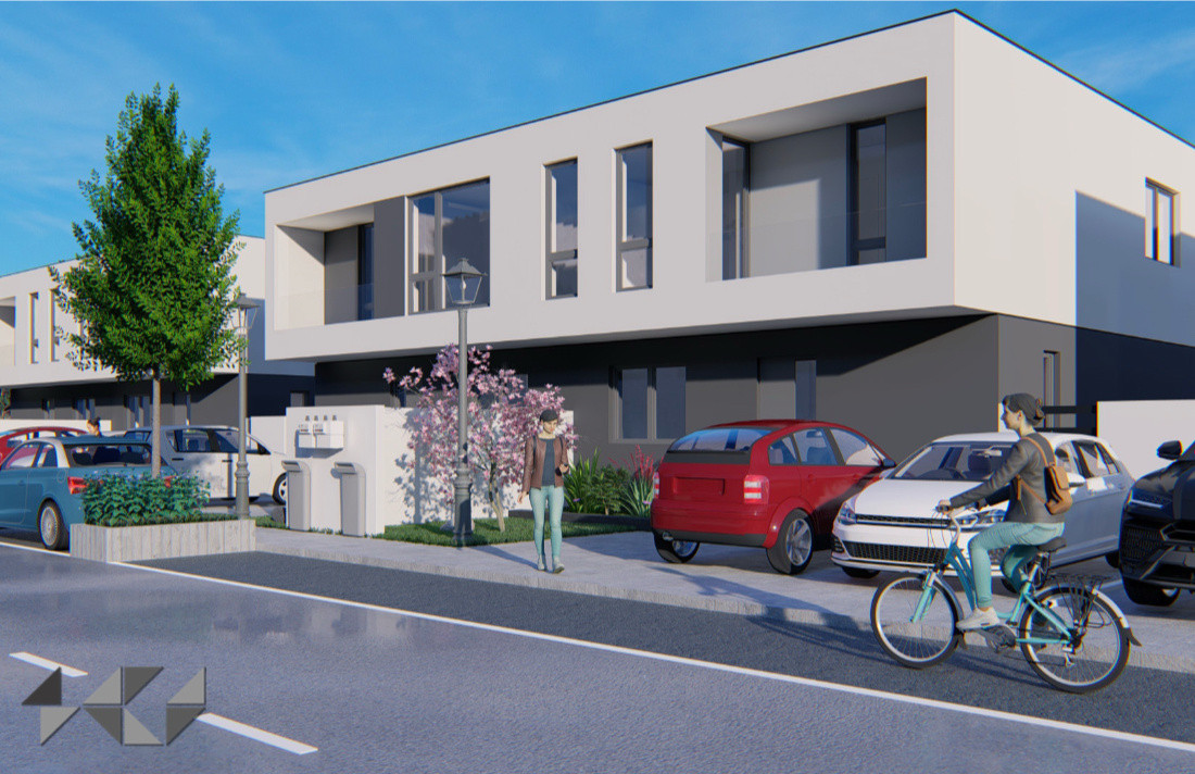 Duplex intreg 8 camere, LA ROSU, de vanzare in Sacalaz, la intrare 1, foxfort.ro
