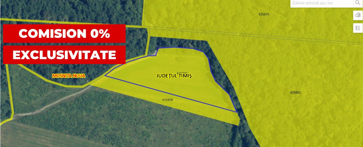 COMISION 0% Teren extravilan Mosnita in zona de Padurea Bistra - 18.600 mp! 2, foxfort.ro