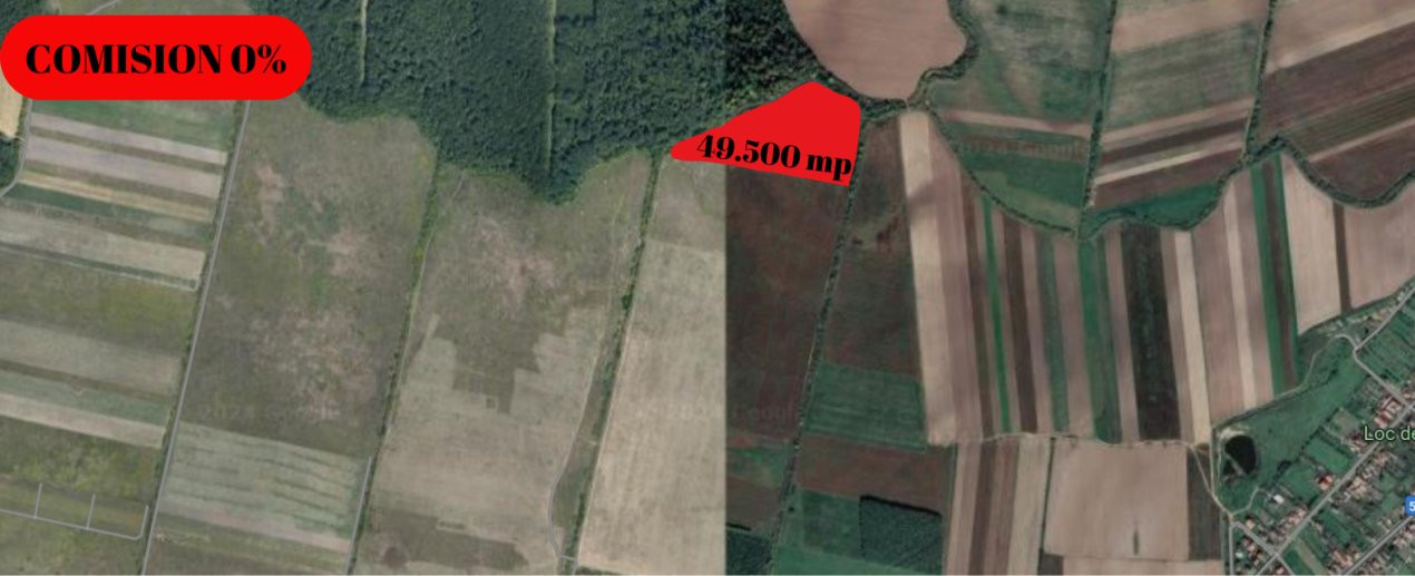 COMISION 0% Teren extravilan Mosnita in zona de Padurea Bistra - 49.500 mp 2, foxfort.ro