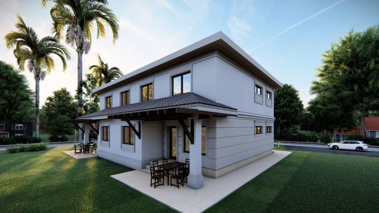 Duplex 5 camere, Sacalaz - Arhitectura moderna 15, foxfort.ro