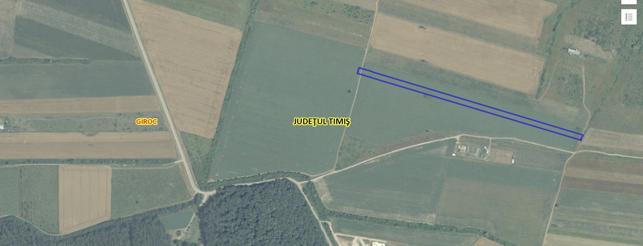 COMISION 0% Teren Extravilan 10.000 mp, Front 15,6ml, Langa Padurea Giroc 4, foxfort.ro