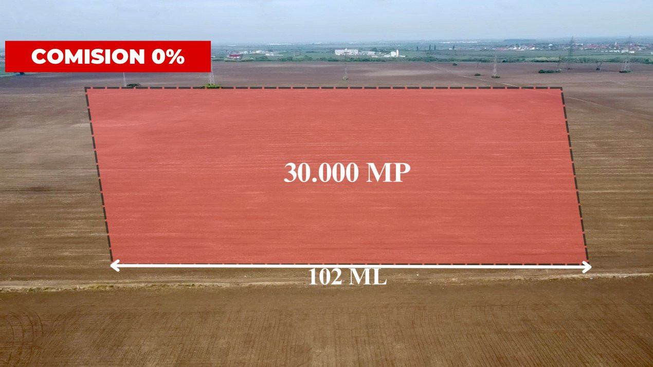 COMISION 0% Teren Extravilan 30.000 mp, front 102 ml, zona Dunca 1, foxfort.ro
