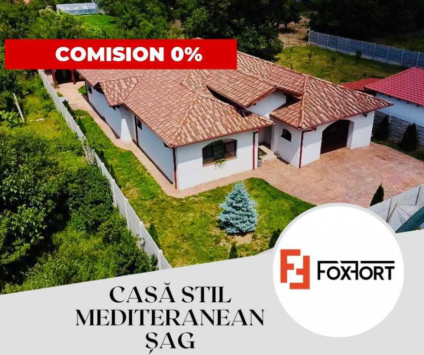 COMISION 0% Casa in stil mediteranean in Sag | 5 Camere 1, foxfort.ro