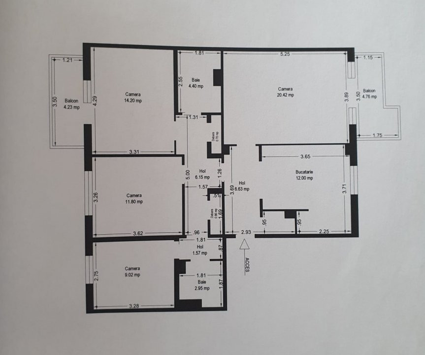 COMISION 0% Apartament 4 camere decomandat 91 mp utili, zona Plavat II 27, foxfort.ro