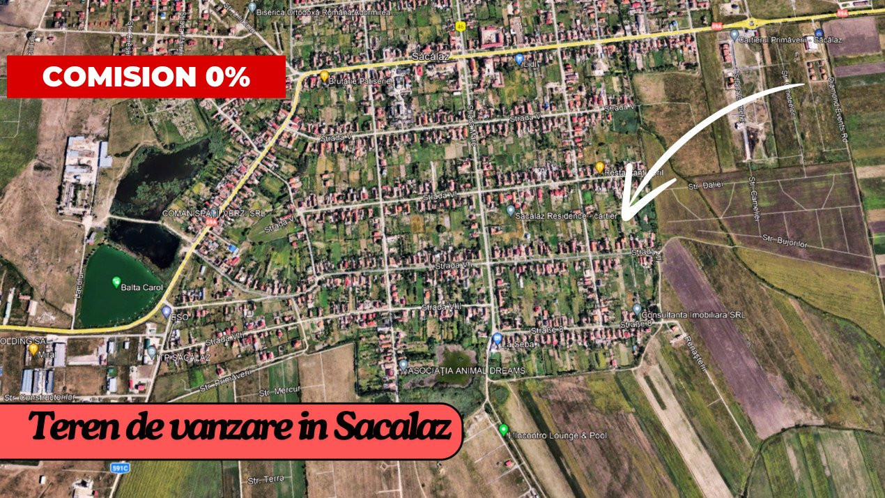 COMISION 0% Teren de vanzare, Sacalaz - Autorizatie de construire valabil 1, foxfort.ro