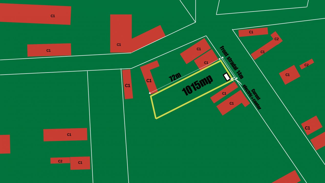 Teren intravilan, Sacalaz - Sosea, curent electric la parcela 1, foxfort.ro