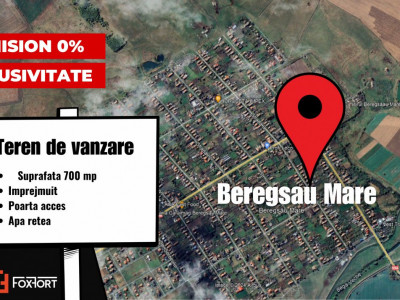 COMISION 0% Teren intravilan imprejmuit, pretabil constructii in Beregsau Mare