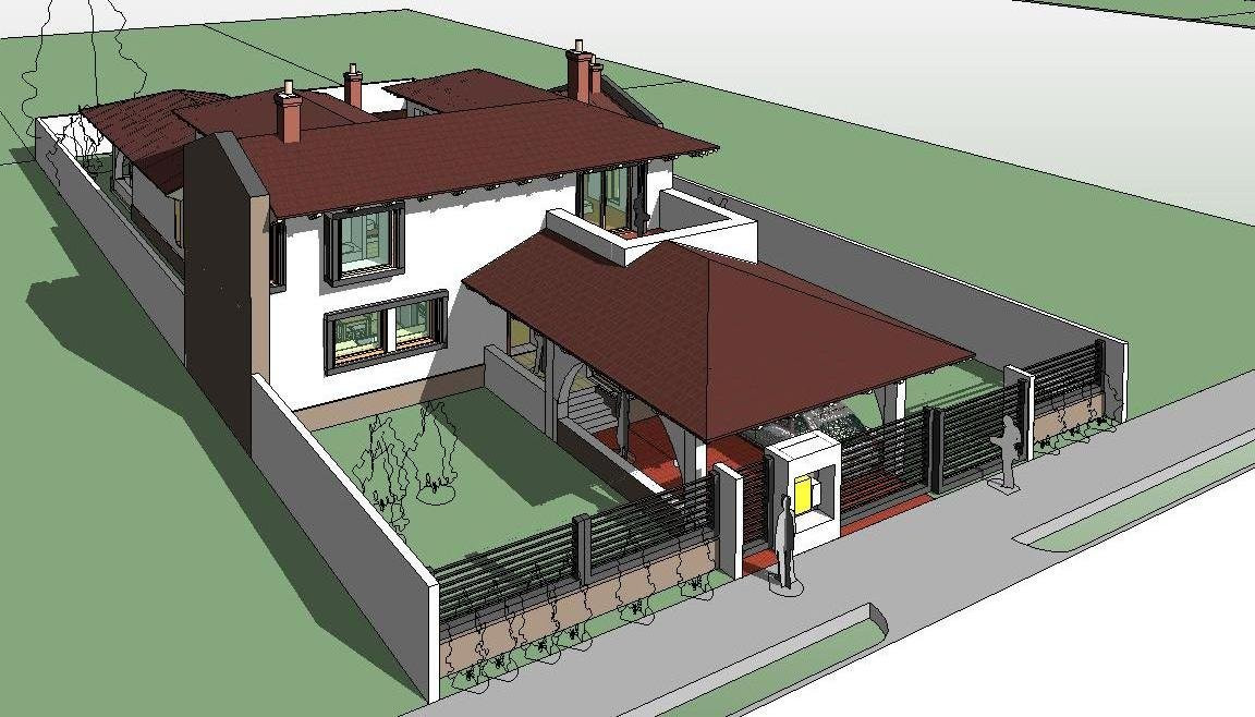 Casa individuala la Rosu, 5 camere, Sacalaz - Proiect deosebit 8, foxfort.ro