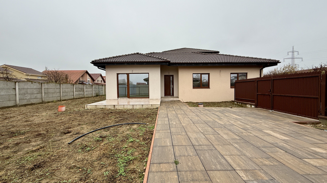 Duplex plan parter Mosnita, 4 camere, 2 bai 1, foxfort.ro