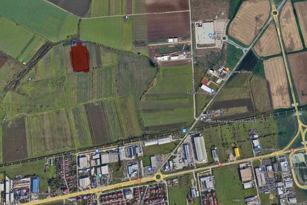 Teren extravilan 23.254 mp pretabil depozit, comercial - in spate la Jumbo 1, foxfort.ro