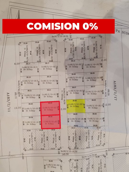 2 Parcele teren intravilan de 616 mp, total 1232 mp in Sag zona Manastire  1, foxfort.ro