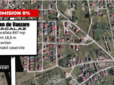 COMISION 0% Teren intravilan pretabil constructii, Sacalaz - 847 mp