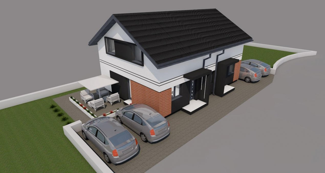 Duplex 3 camere, 2 bai si terasa generoasa de 20 mp, zona Giarmata 5, foxfort.ro