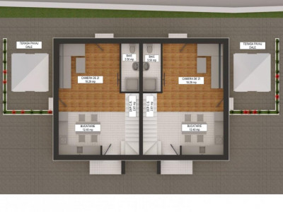 Duplex 3 camere, 2 bai si terasa generoasa de 20 mp, zona Giarmata imagine mica 9, foxfort.ro