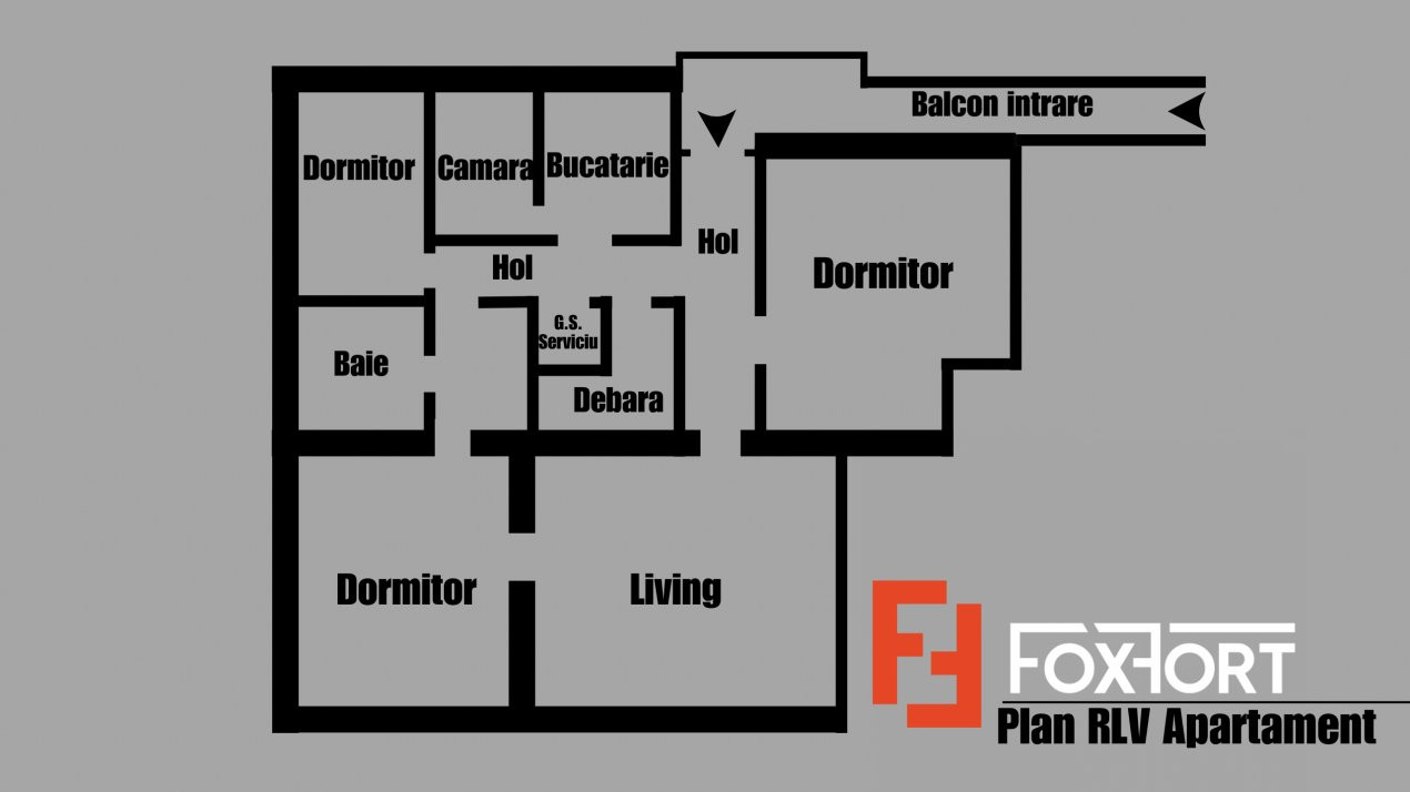 COMISION 0% Apartament 4 camere, Zona Centrala - Boxa si pivnita la subsol 8, foxfort.ro