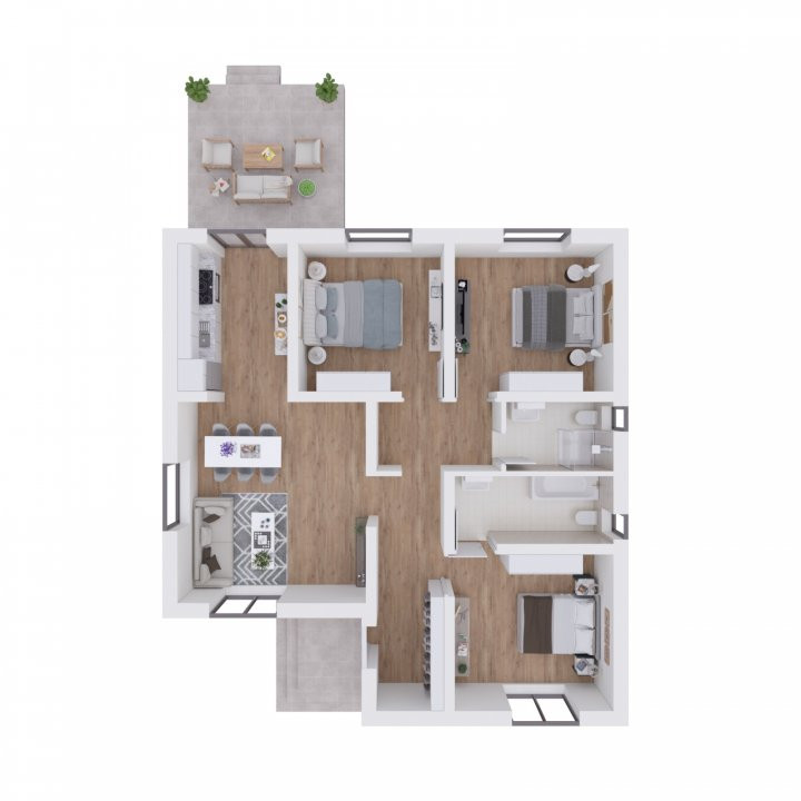 Casa individuala cu 4 camere - Toate utilitatile + Asfalt - Mosnita Noua 5, foxfort.ro