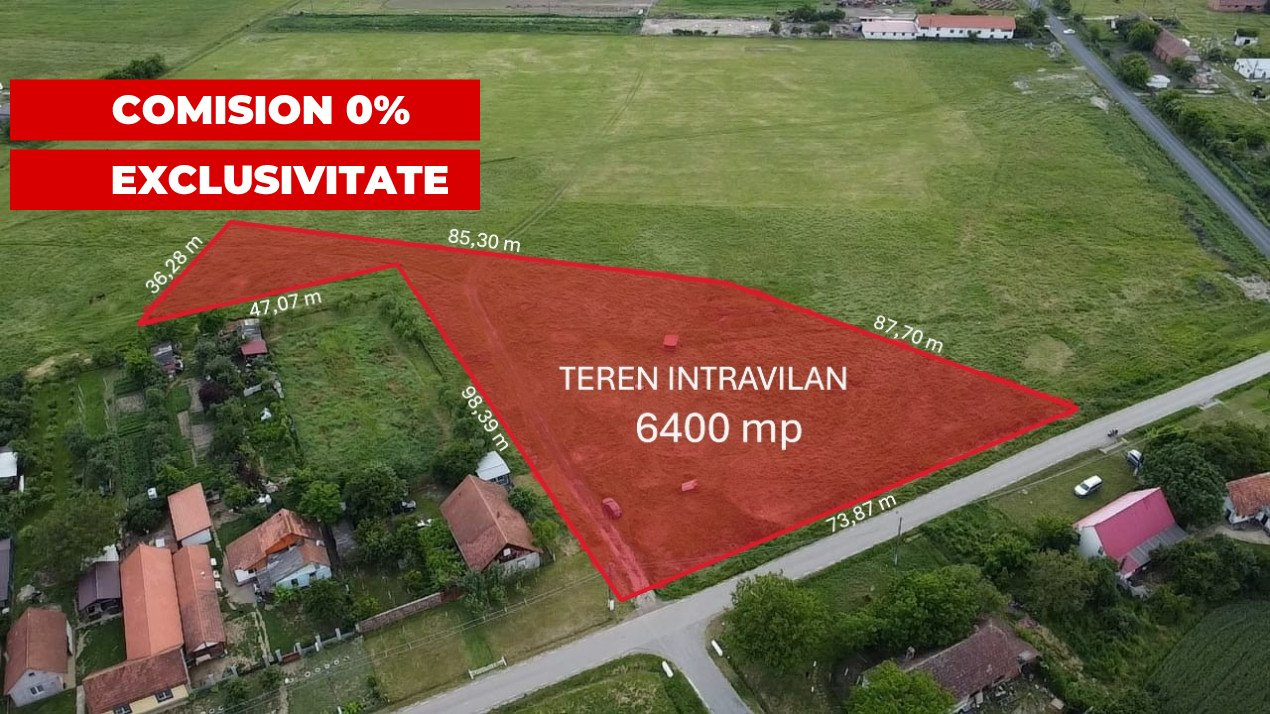 COMISION 0% Teren intravilan 6400 mp la drum asfaltat - Padureni 1, foxfort.ro