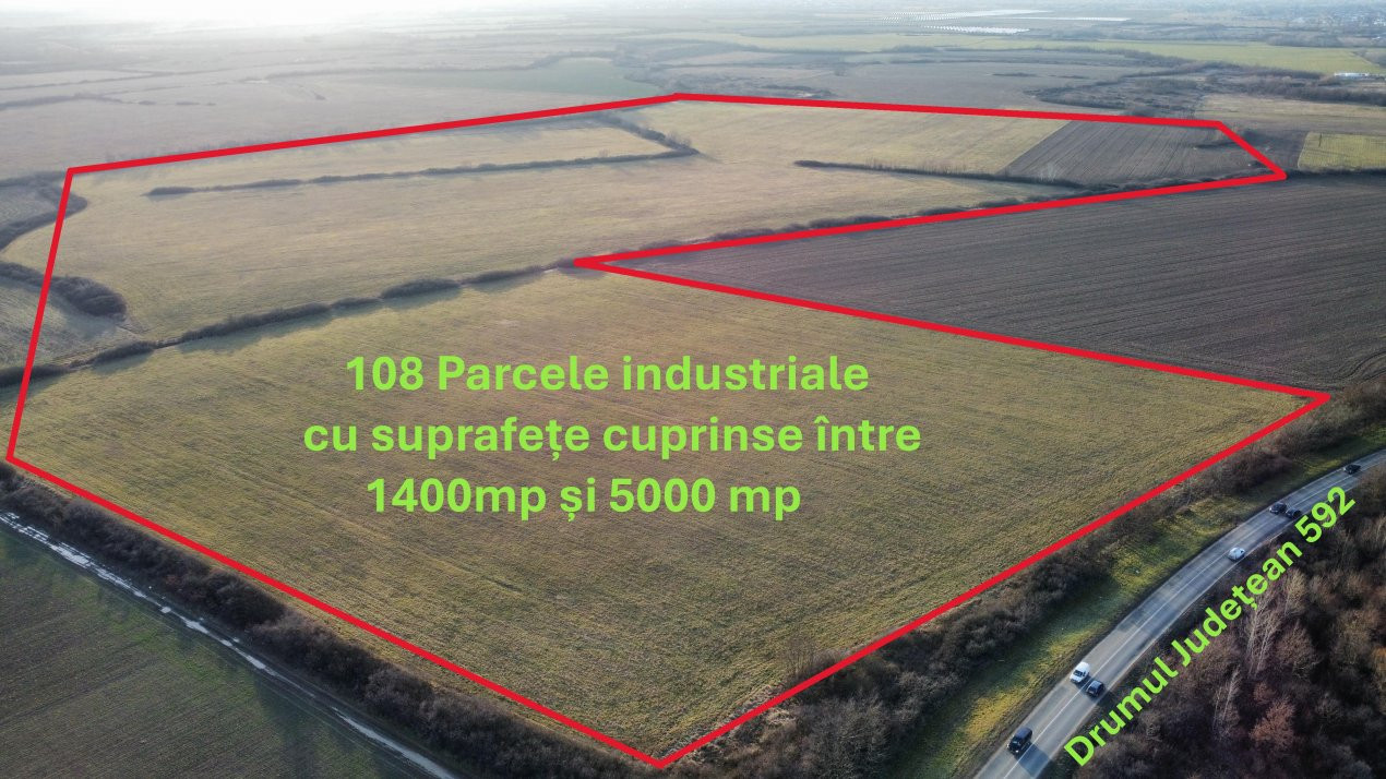COMISION 0% Teren industrial 2000 mp, utilitati, acces TIR - Mosnita 1, foxfort.ro