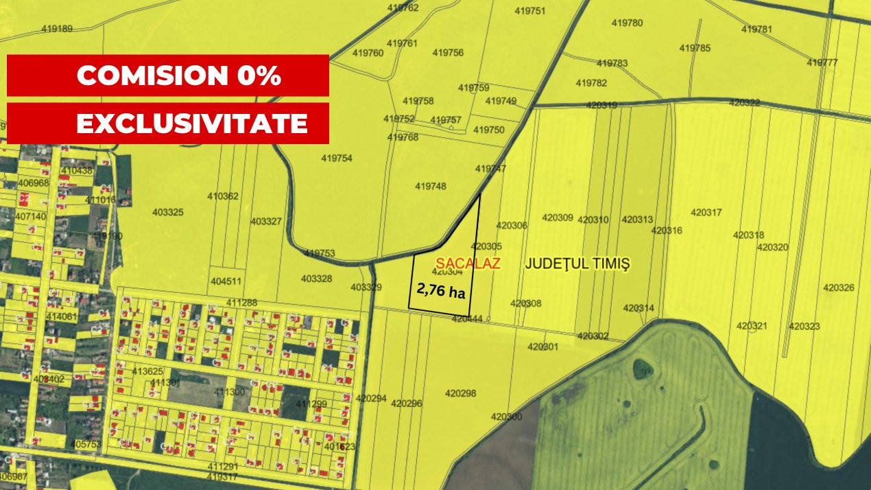 COMISION 0% Teren Extravilan Agricol, Beregsau Mare - Zona in dezvoltare 1, foxfort.ro