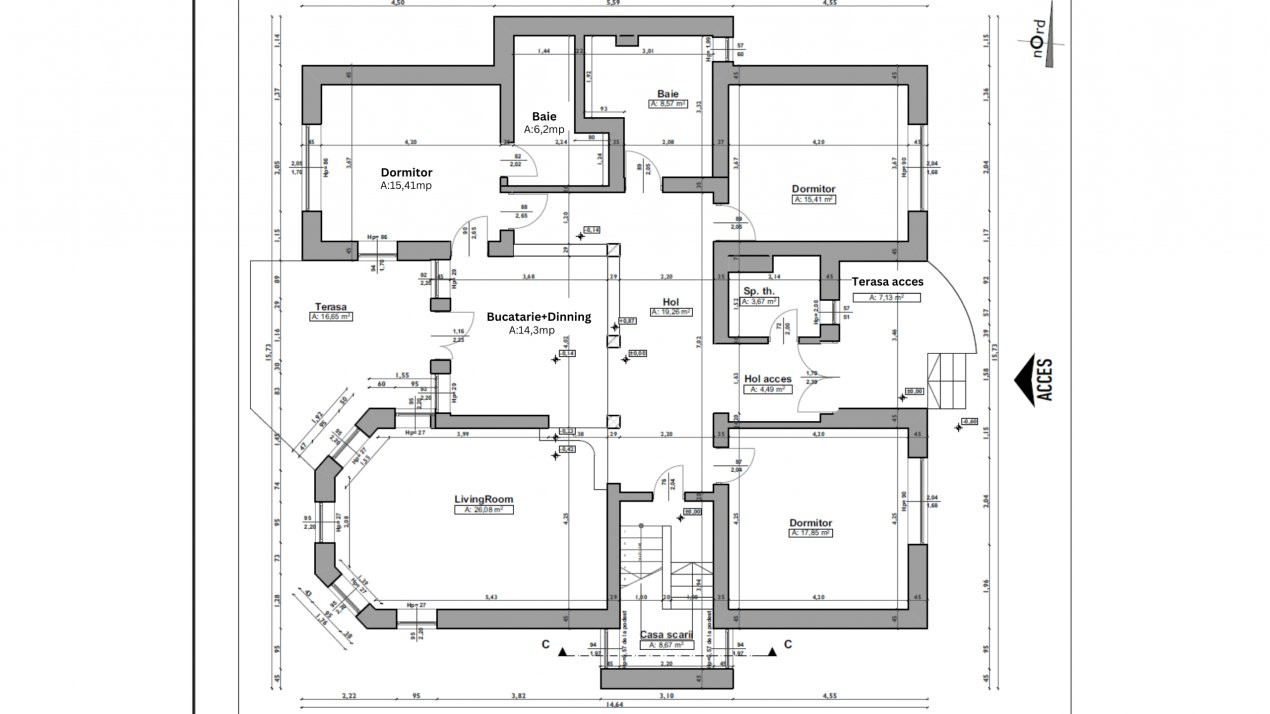 COMISION 0% Casa individuala 8 camere, Sacalaz - Pivnita, teren 1198 mp, asfalt 41, foxfort.ro