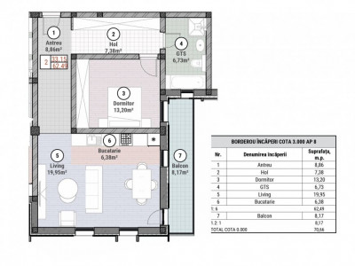 COMISION 0% Apartament cu 2 camere de 53 mp - Mosnita - Oportunitate imagine mica 7, foxfort.ro