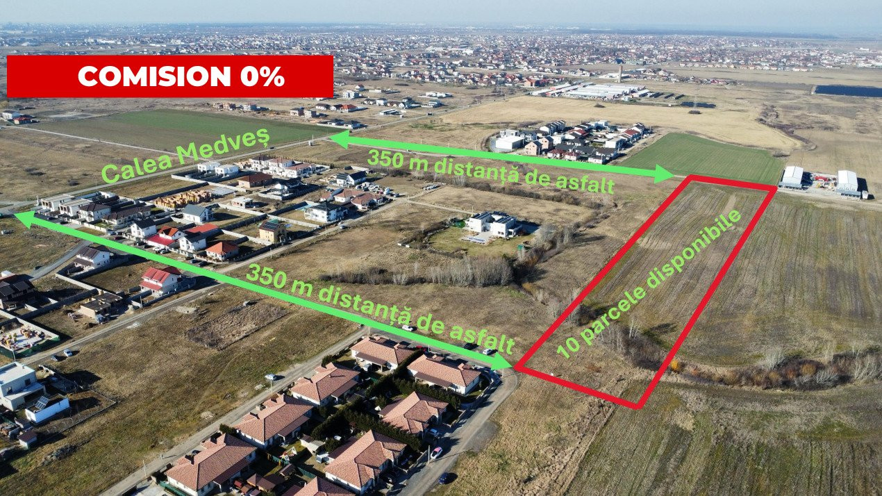 COMISION 0% Parcela Mosnita, toate utilitatile + Asfalt 2, foxfort.ro