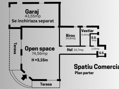 Spatiu Comercial de inchiriat, 113 mp, Sacalaz - pozitionare excelenta imagine mica 2, foxfort.ro