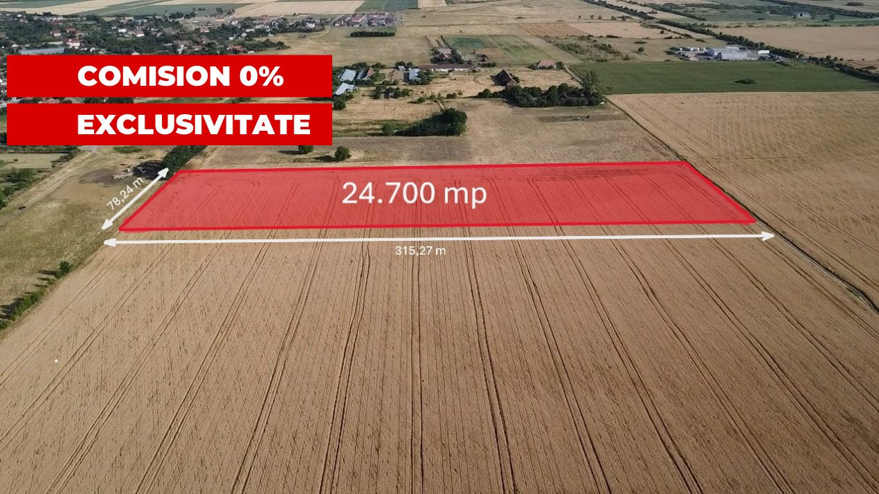 COMISION 0% Teren de vanzare intravilan de 24.700 mp - Padureni 1, foxfort.ro