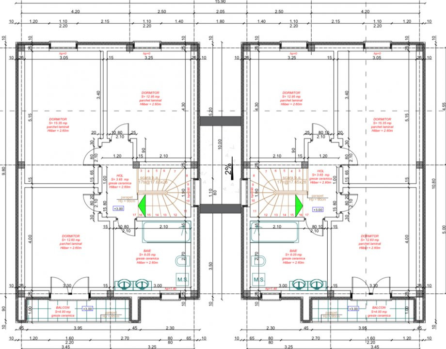 Duplex individual cu 5 camere si teren de 350 mp - Mosnita Noua - Zona Kaufland 7, foxfort.ro