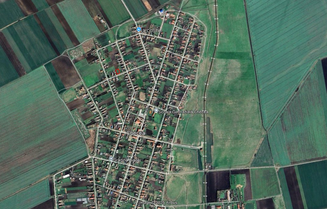 COMISION 0% Teren intravilan constructii, Checea - 1000 mp, asfalt, utilitati 8, foxfort.ro