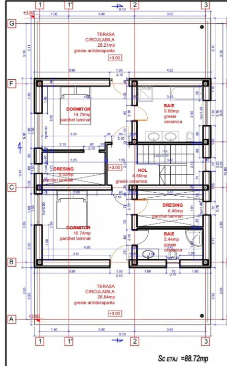 Casa individuala 4 camere, Sacalaz - zona Centrala 13, foxfort.ro