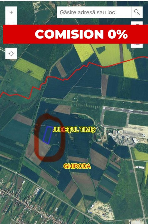 COMISION 0 % Teren extravilan 45.400 mp - Ghiroda, Aeroport 1, foxfort.ro