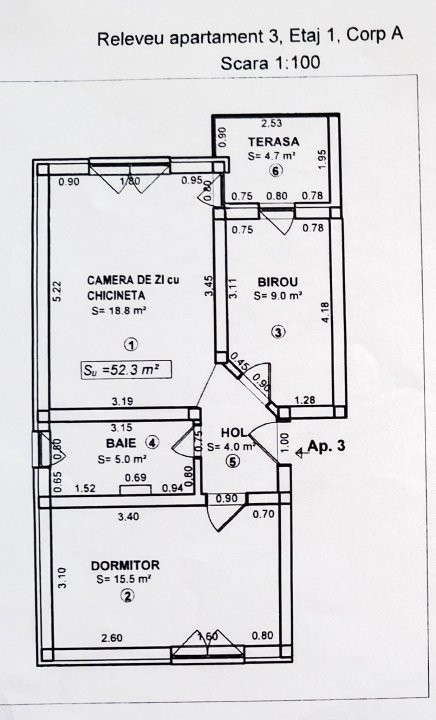 Apartament cu 3 camere de vanzare in Mosnita Noua 11, foxfort.ro