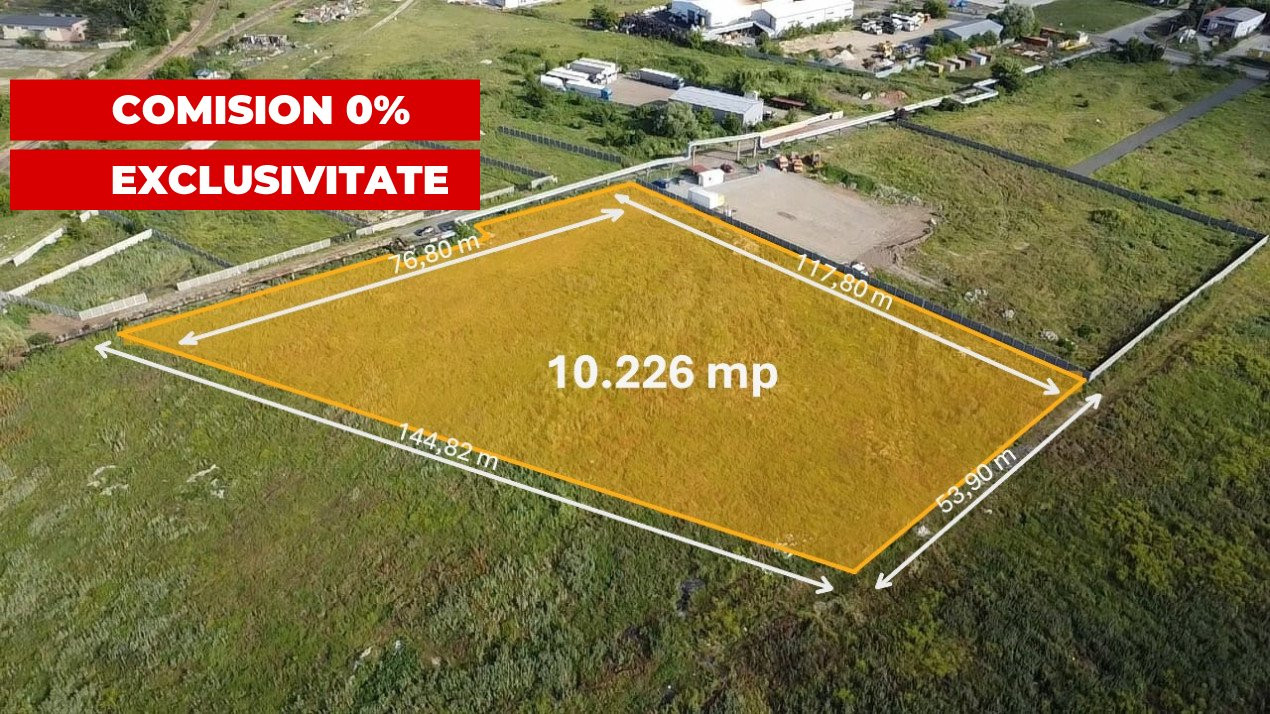 COMISION 0% Teren intravilan de vanzare 10.226 mp, Zona CET SUD 1, foxfort.ro