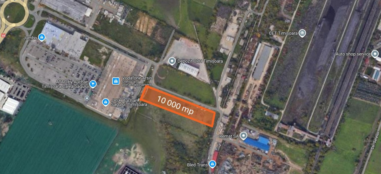 Teren intravilan industrial 10.000 mp - zona Calea Sagului 1, foxfort.ro