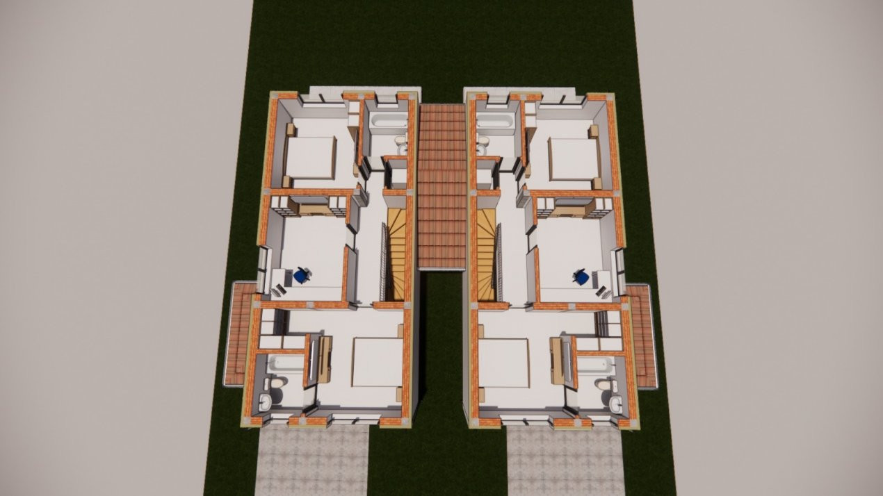 Duplex individual Mosnita cu 5 camere, 3 bai, zona Noul Lidl 3, foxfort.ro