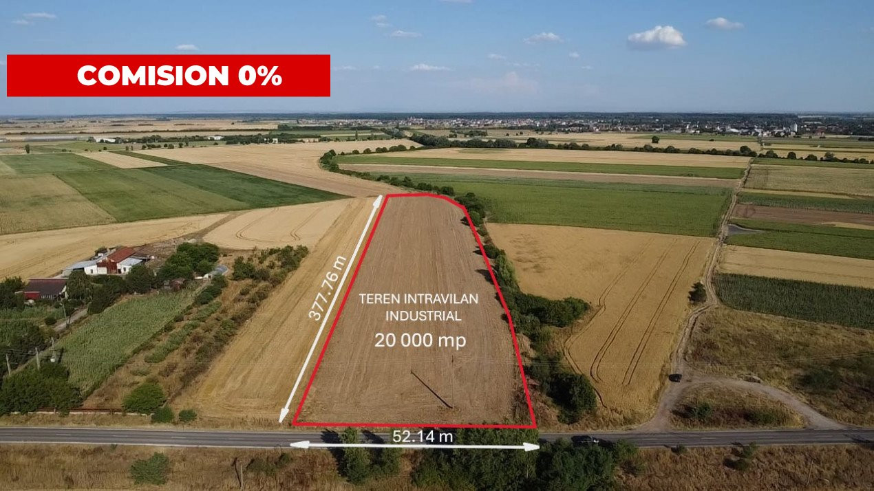 COMISION 0% Teren intravilan de 20.000 mp, front de 52 ml, zona Sag 2, foxfort.ro