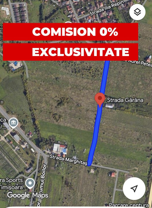 COMISION 0% Teren intravilan de 9250 mp - Toate utilitatile, zona Plopi 1, foxfort.ro
