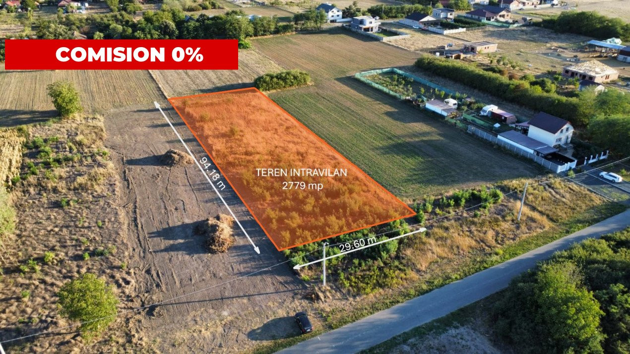 COMISION 0% Teren intravilan de 2779 mp, zona Parta 1, foxfort.ro