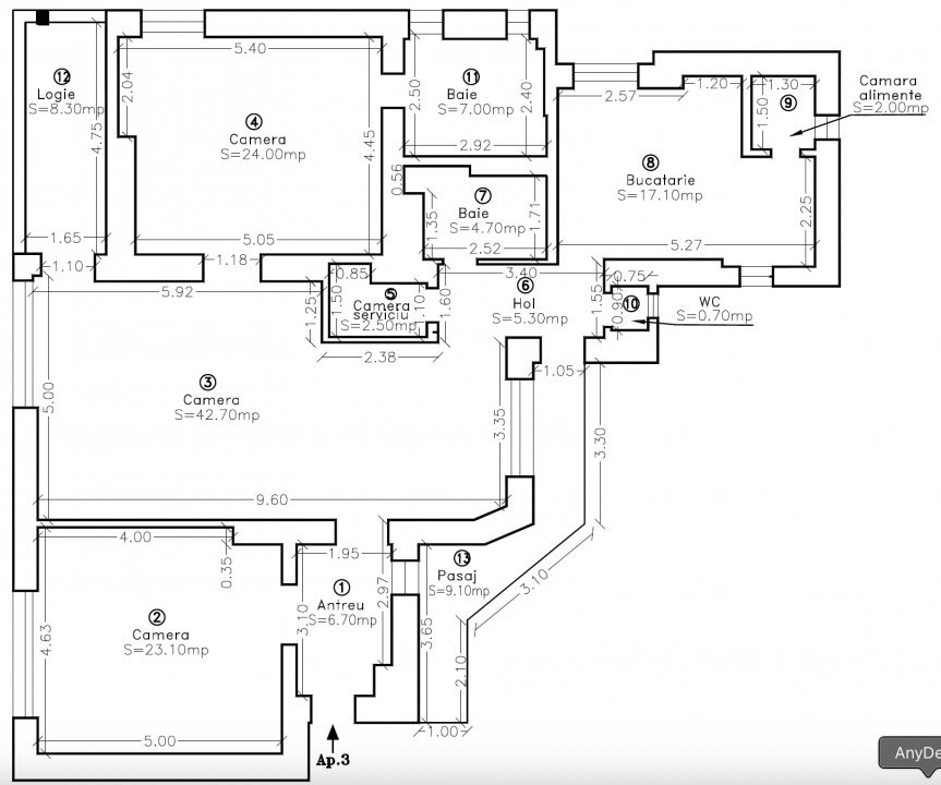 Apartament deosebit, 3 camere, zona Central – Bld. C.D. Loga 29, foxfort.ro