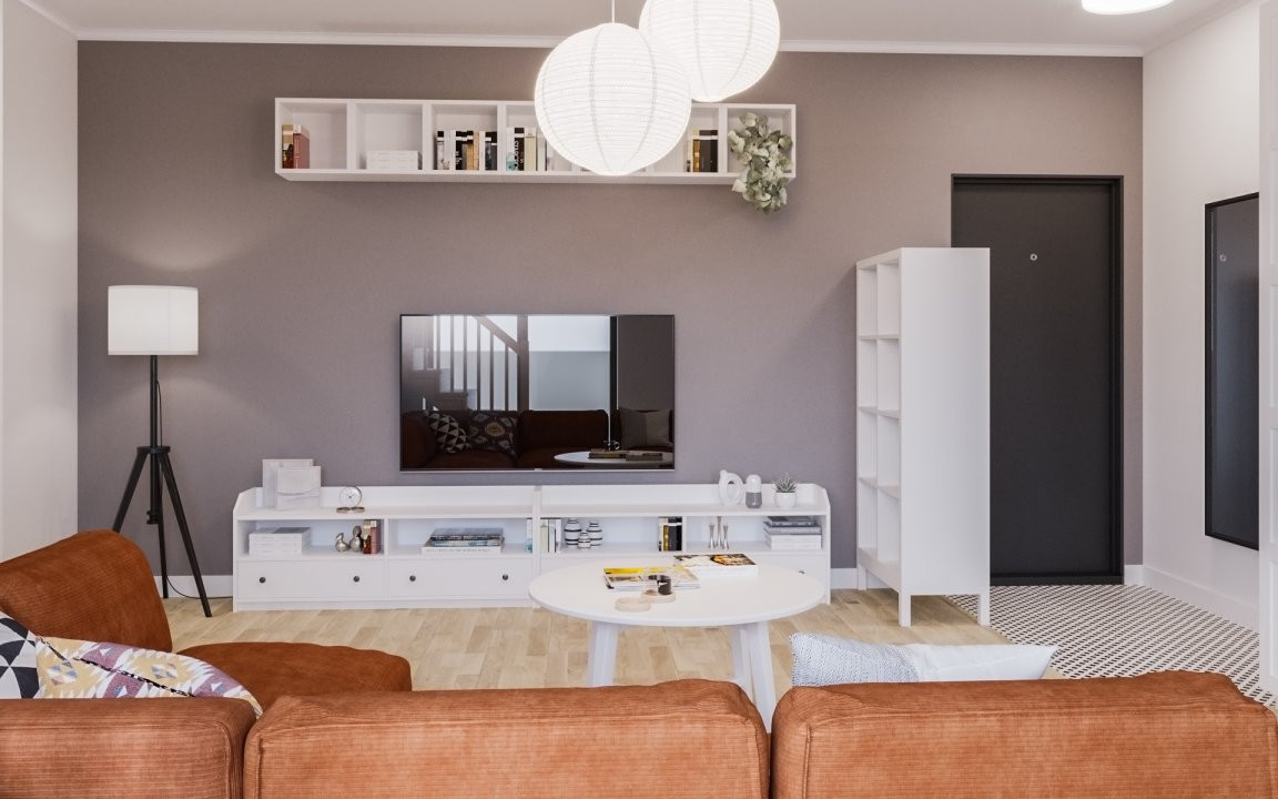 Apartament 3 camere, duplex cu scara interioara 1, foxfort.ro