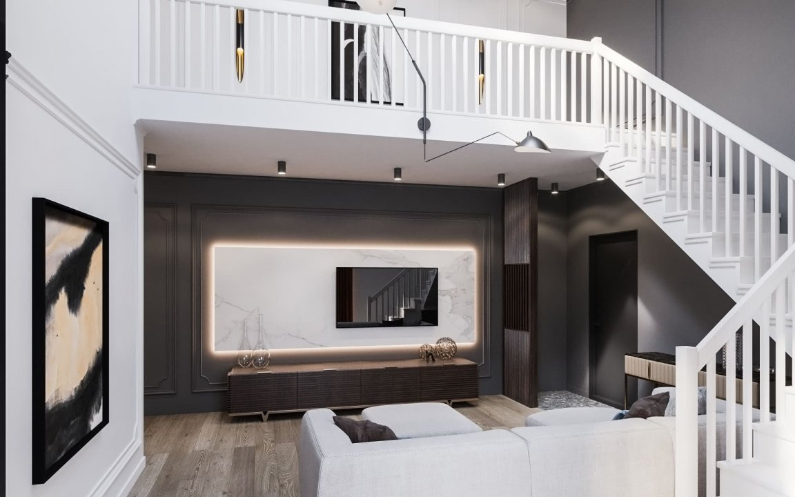 Apartament 4 camere, duplex cu scara interioara 1, foxfort.ro