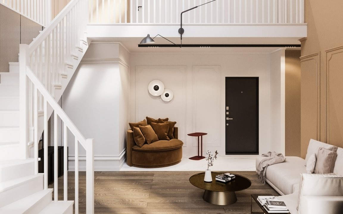 Apartament 4 camere, duplex cu scara interioara 13, foxfort.ro