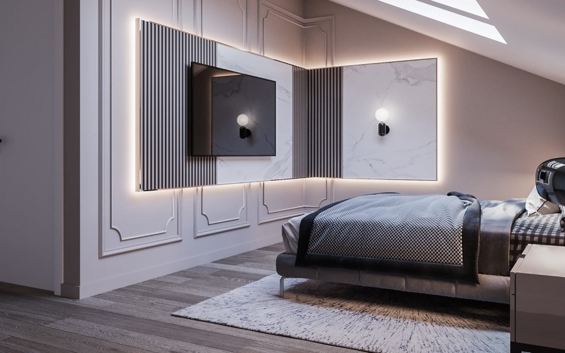 Apartament 4 camere, duplex cu scara interioara 8, foxfort.ro